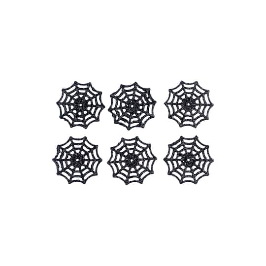 Black Glitter Spiderwebs, 6ct. by Ashland®